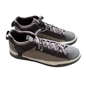 Black Caterpillar Code Hex Utility Unisex Leather Shoe Sneakers Grey P110508